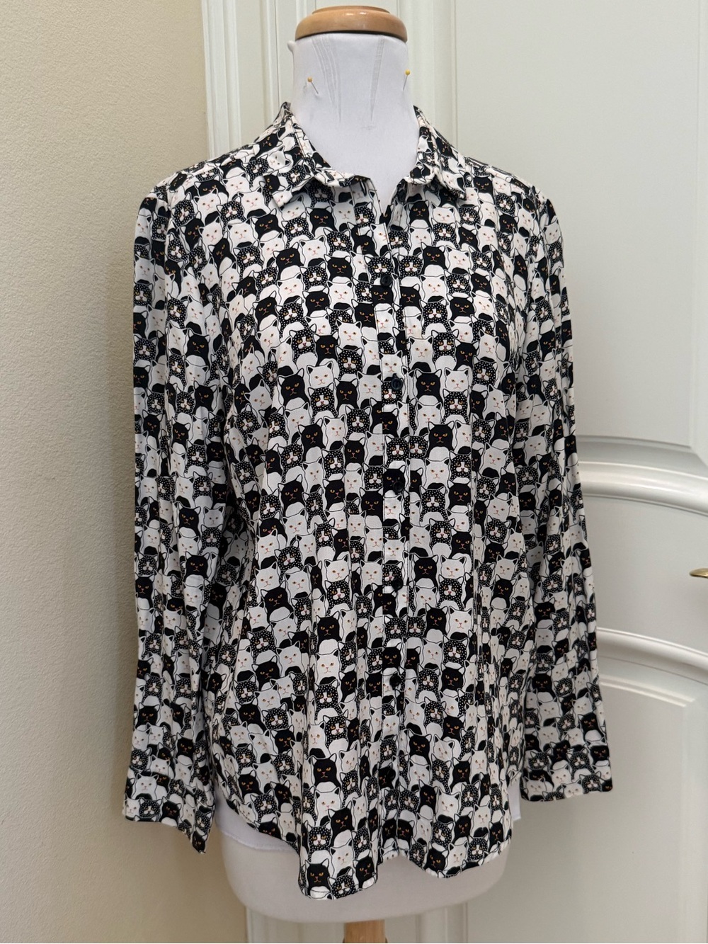 New - TopShop cat print shirt